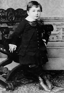 Pure perception: Albert Einstein at the age of three.